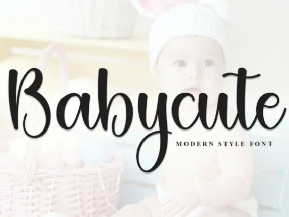 Babycute Script font