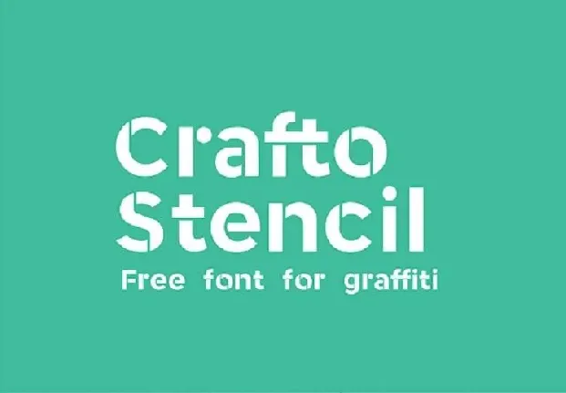 Crafto Stencil font