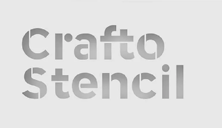 Crafto Stencil font