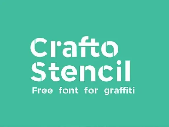 Crafto Stencil font