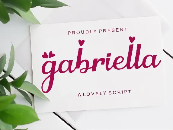 gabriella - Personal Use font