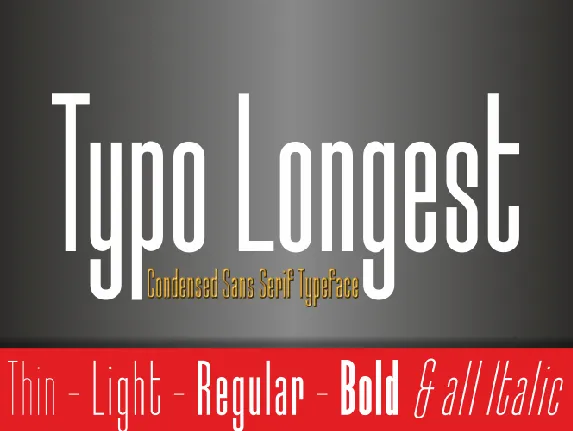 Typo-Longest font