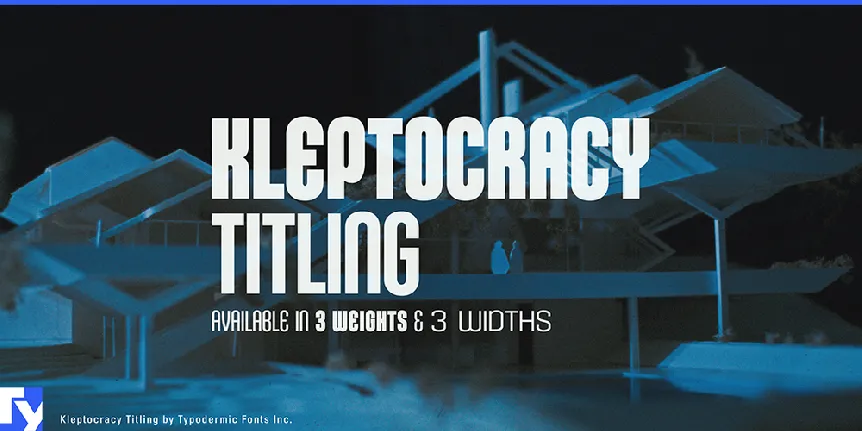 Kleptocracy Titling font