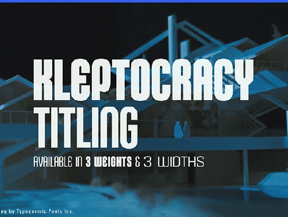 Kleptocracy Titling font