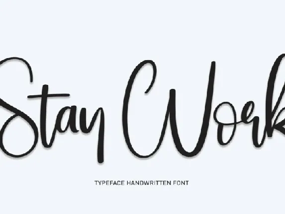 Stay Work Script font