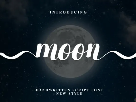 Moon Calligraphy font