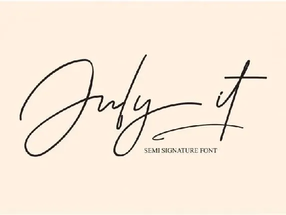 July it Signature Free font