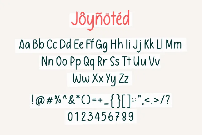 Joynoted Demo font