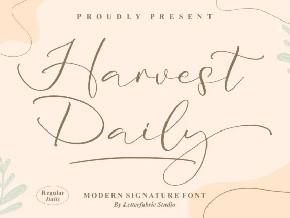 Harvest Daily font