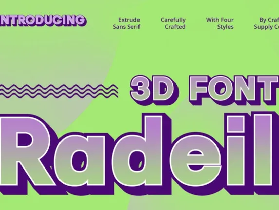 Radeil 3D font