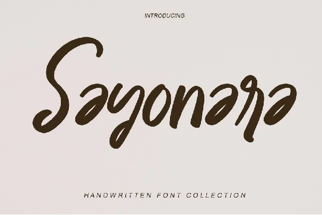 Sayonara font