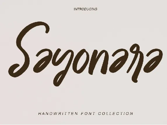 Sayonara font