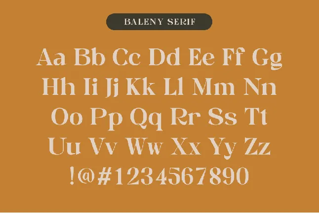 Baleny Serif Free font