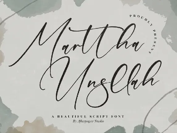 Marttha Unsllah font