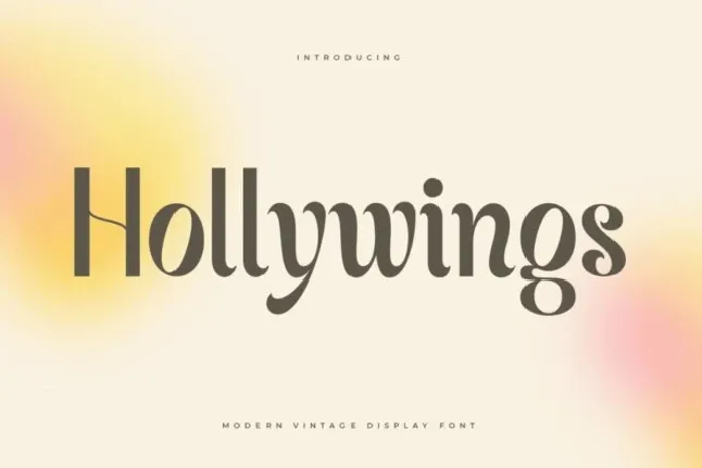 Hollywings font