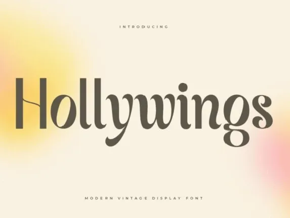 Hollywings font