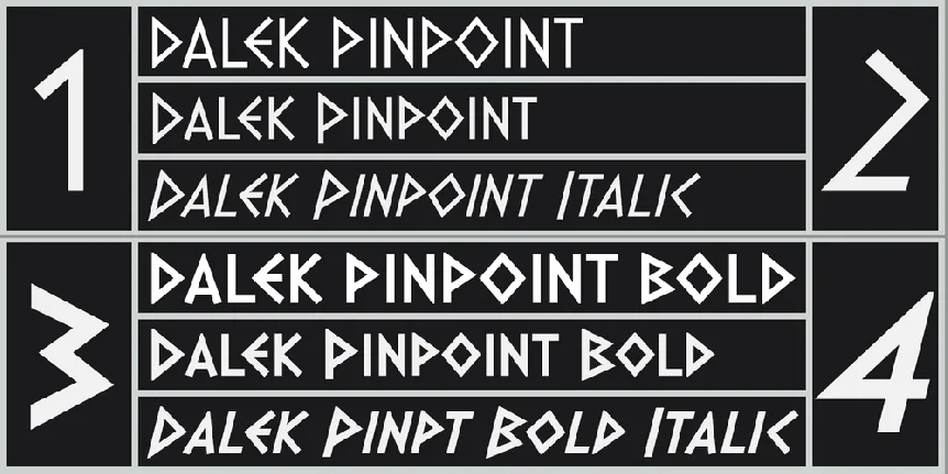 Dalek Pinpoint font