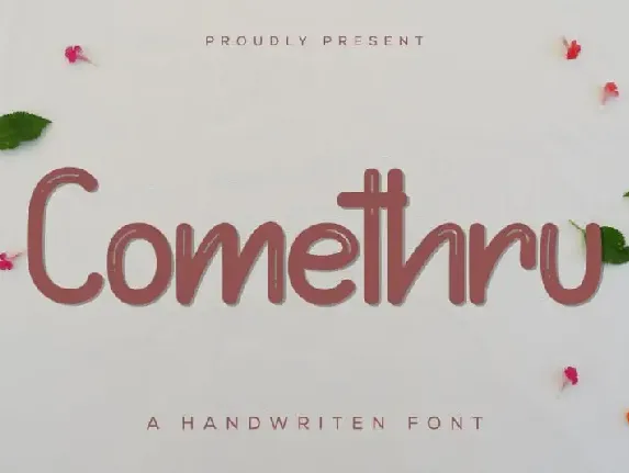 Comethru Display font