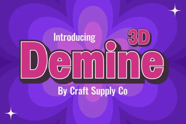 Demine 3D font