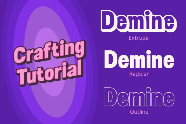 Demine 3D font