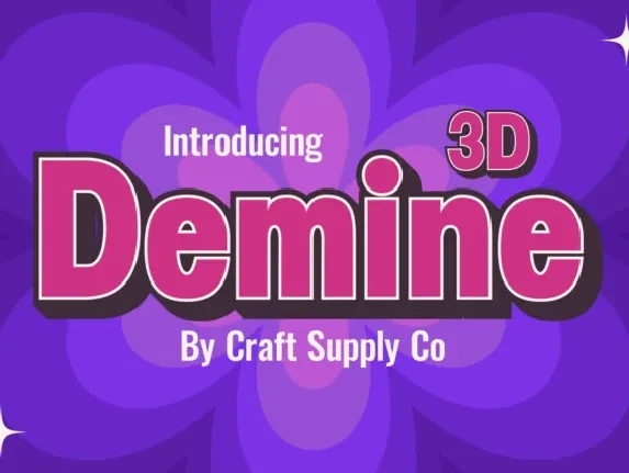 Demine 3D font