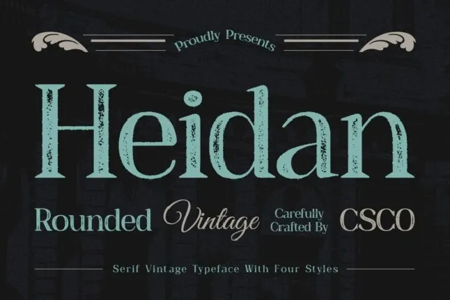 Heidan Rounded Vintage font