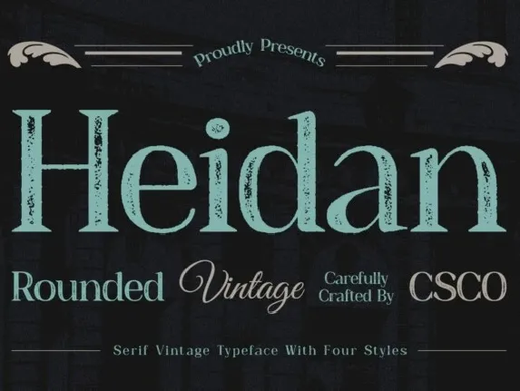 Heidan Rounded Vintage font