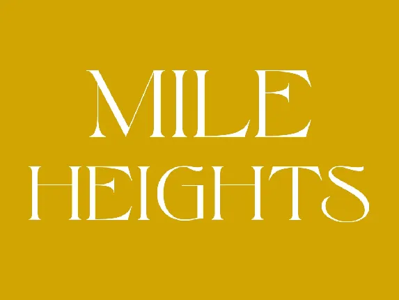 Mile Heights font