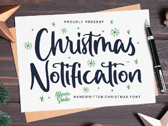 Christmas Notification font