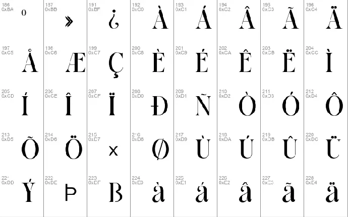 Calera font