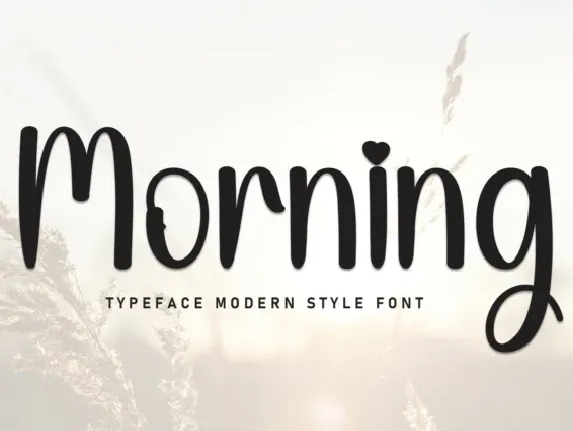 Morning Display font