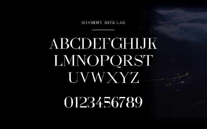 Shamery Typeface Free font