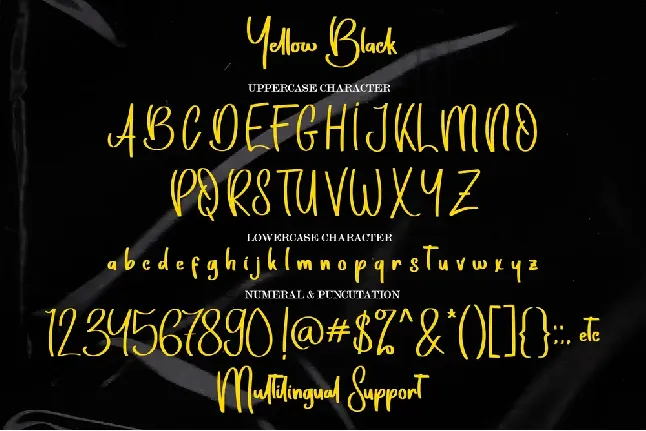 Yellow Black - Personal Use font