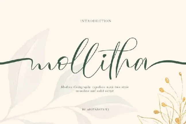 Mollitha Calligraphy font