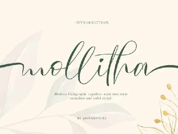 Mollitha Calligraphy font