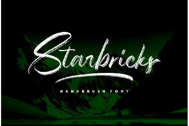 Starbricks Handbrush font