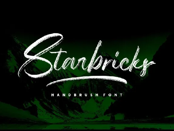 Starbricks Handbrush font