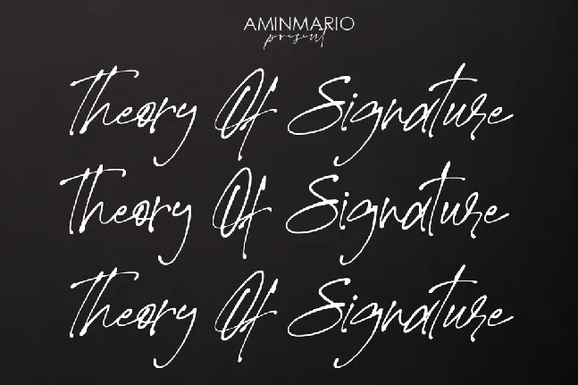 Theory Of Signature font