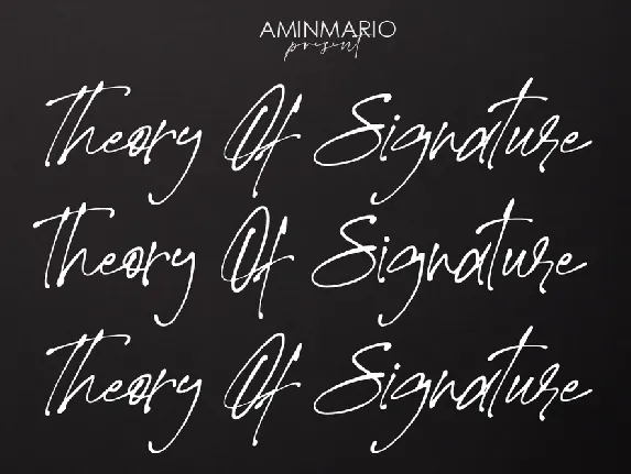 Theory Of Signature font