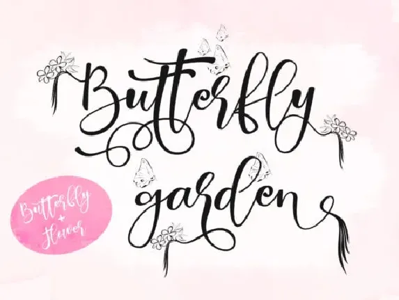 Butterfly Garden font