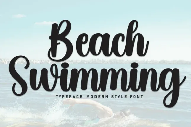 Beach Swimming font