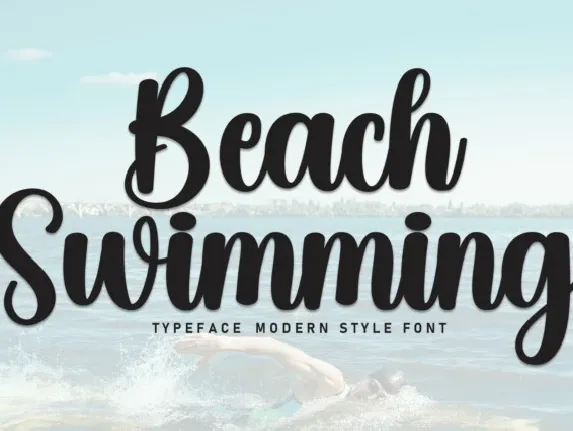 Beach Swimming font