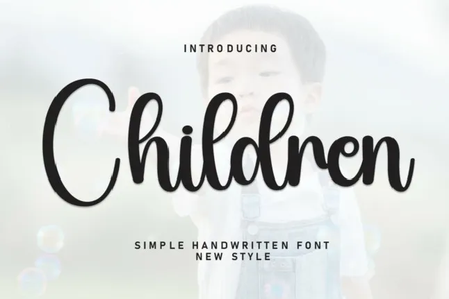 Children Script font