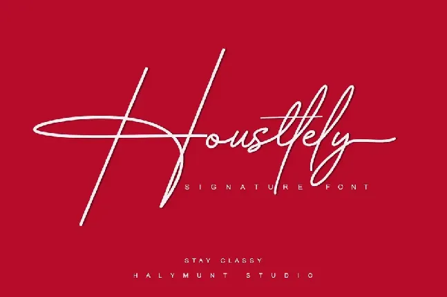 Housttely Signature font