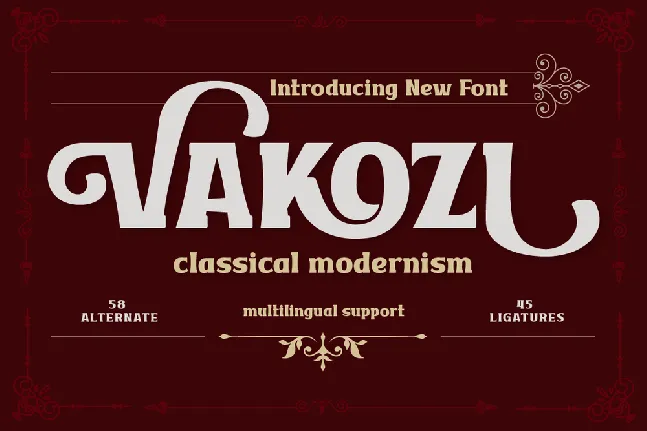 VAKOZITRIAL font