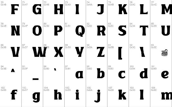 VAKOZITRIAL font