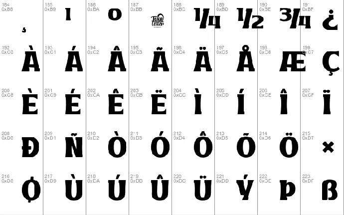 VAKOZITRIAL font