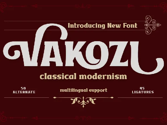 VAKOZITRIAL font