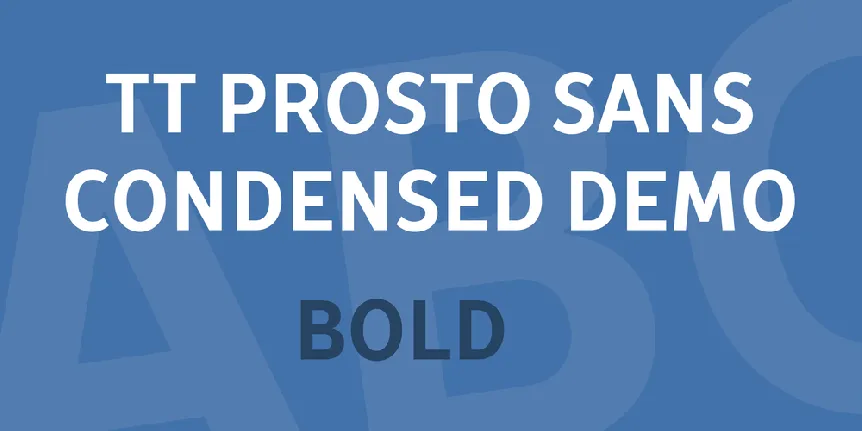 TT Prosto Sans Condensed DEMO font