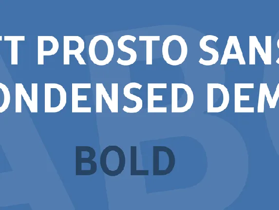 TT Prosto Sans Condensed DEMO font